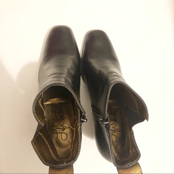 Life Studio Black Leather Heeled Ankle Boots - Picture 5 of 5
